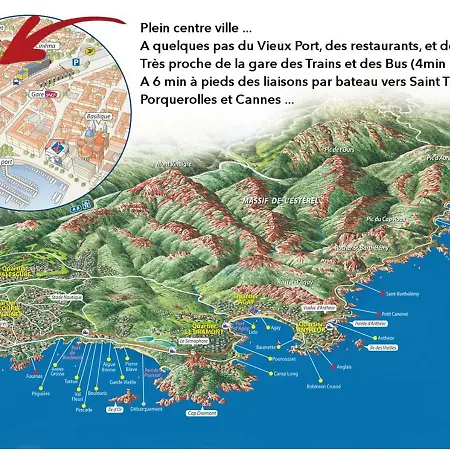公寓 Duplex Liberte Plein Centre Saint-Raphaël